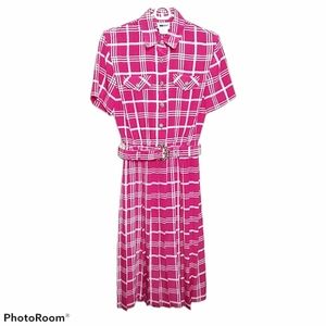 Vintage Leslie Fay Belted Dress size 6 petite